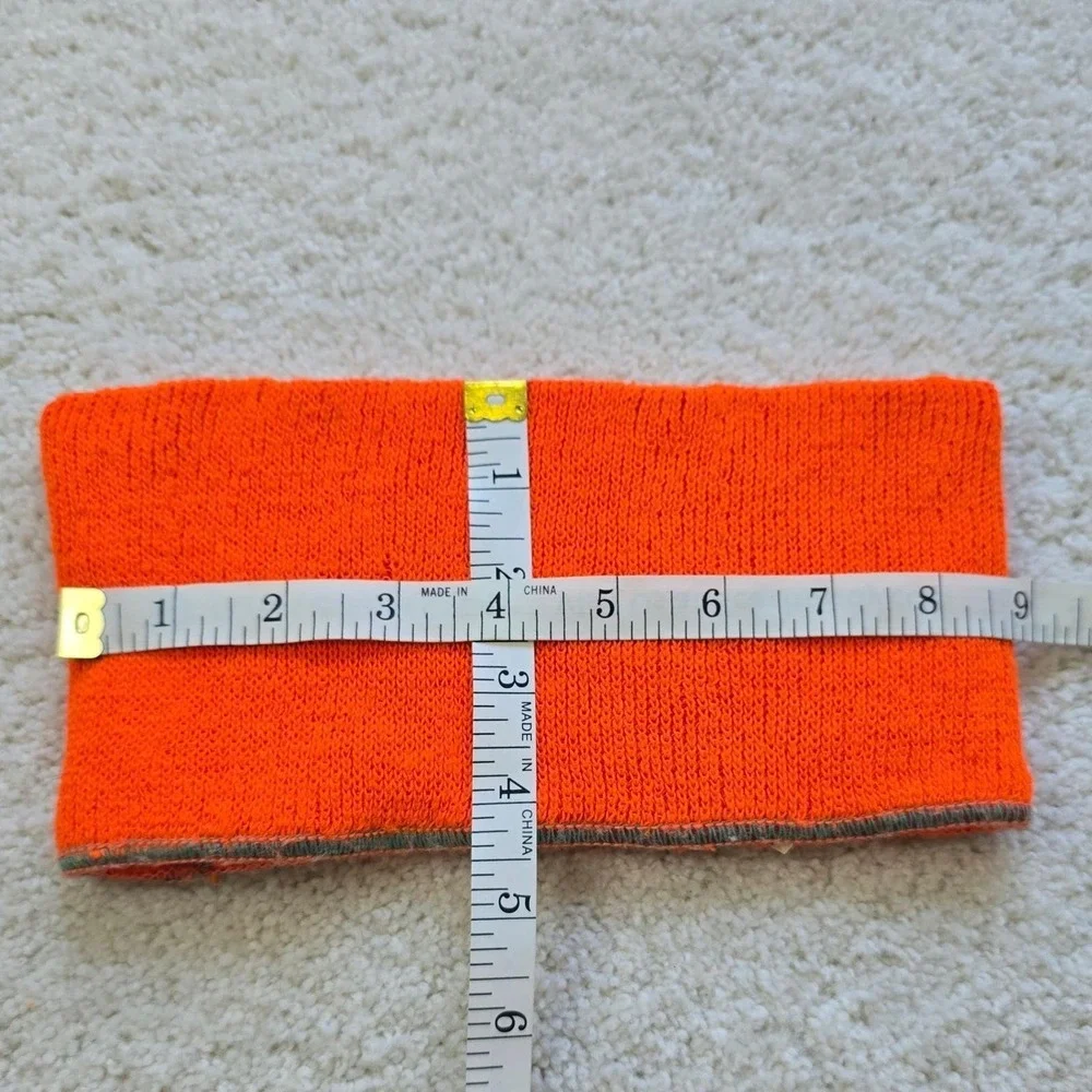 Blaze Orange Hunting Neck Warmer Gaiter Ear Band‎ 1980s Vintage
